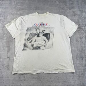 Vintage Molson Canadian Shirt Men XL White Graphic Humor Beer Retro Tee